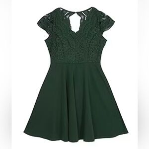 Rare Editions Girls size 12 Lace Bodice Skater Dress- great as a holiday dress